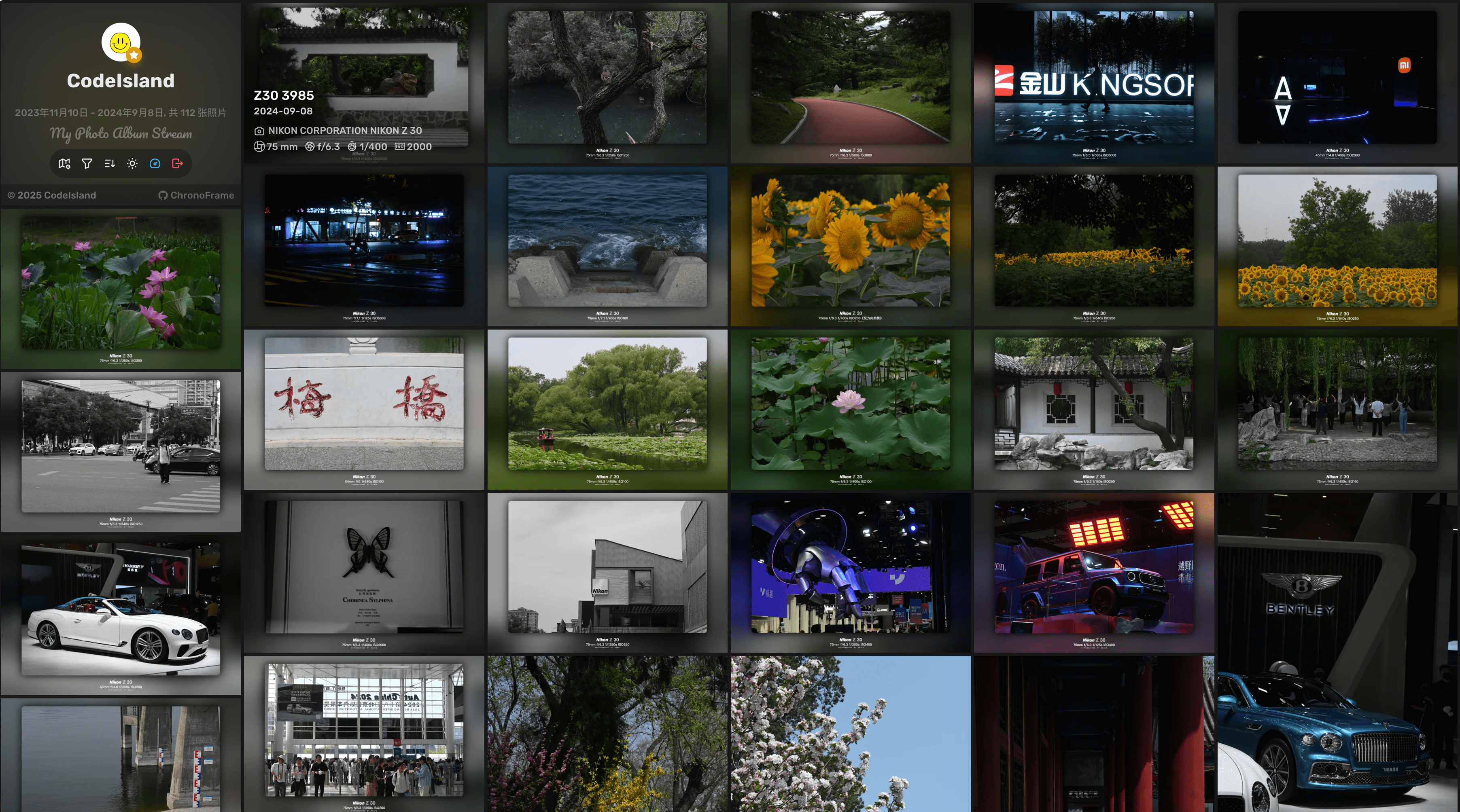 chronoframe图片展示流